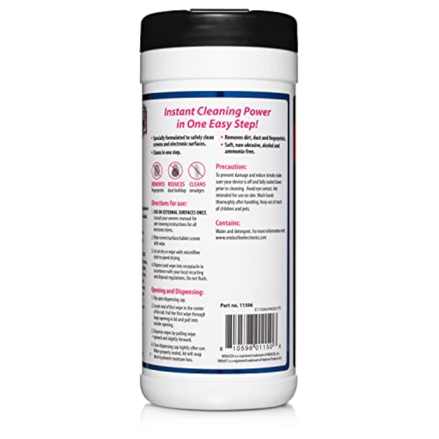 Endust for Electronics; Screen & Surface Cleaning Wipes, Great LCD and Plasma Wipes, 70 Wipes (11506)