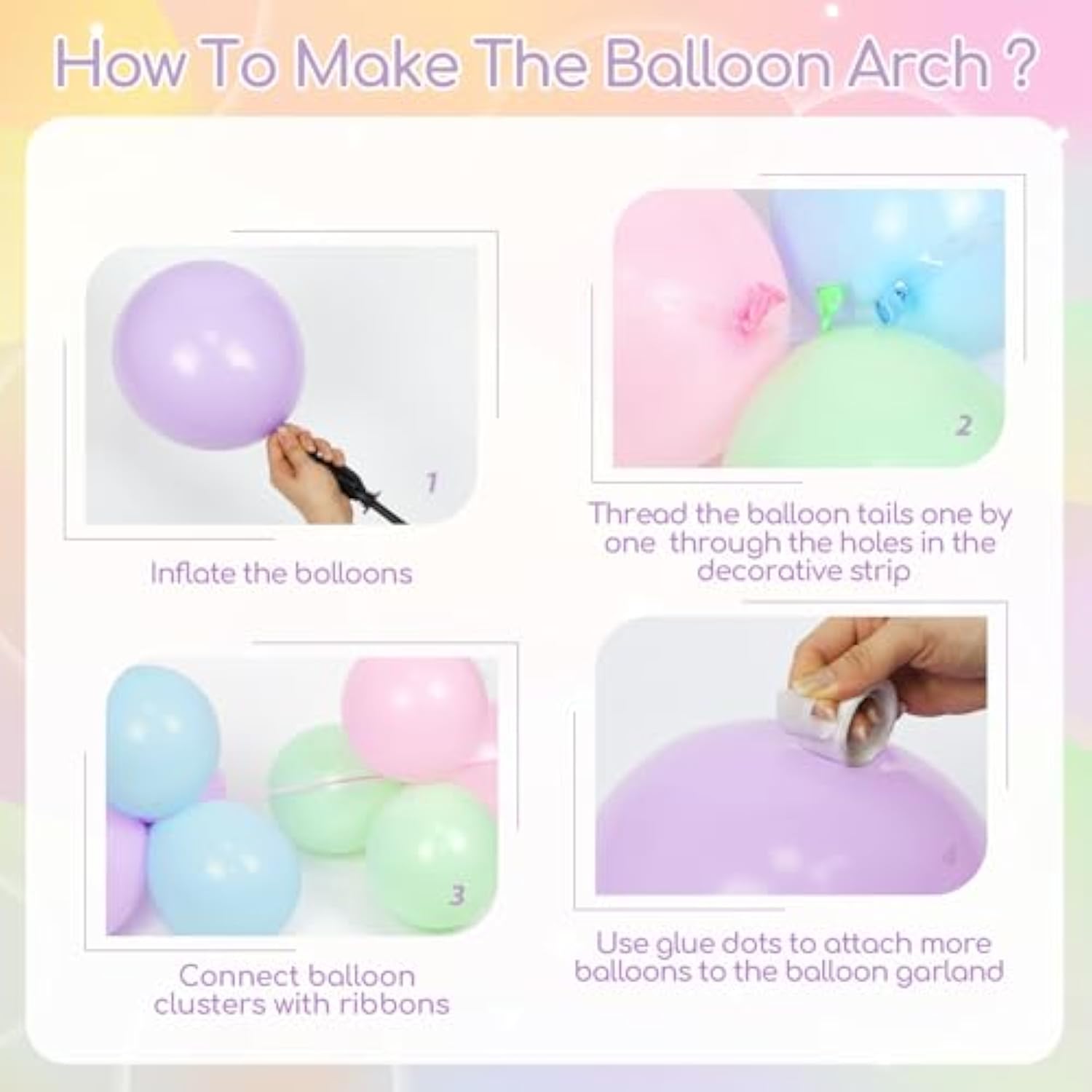 179Pcs Easter Balloon Arch Garland Kit With Pastel Yellow Purple Green Orange Blue Pink Rabbit Carrot Balloons For Baby Shower Birthday Party Decorations