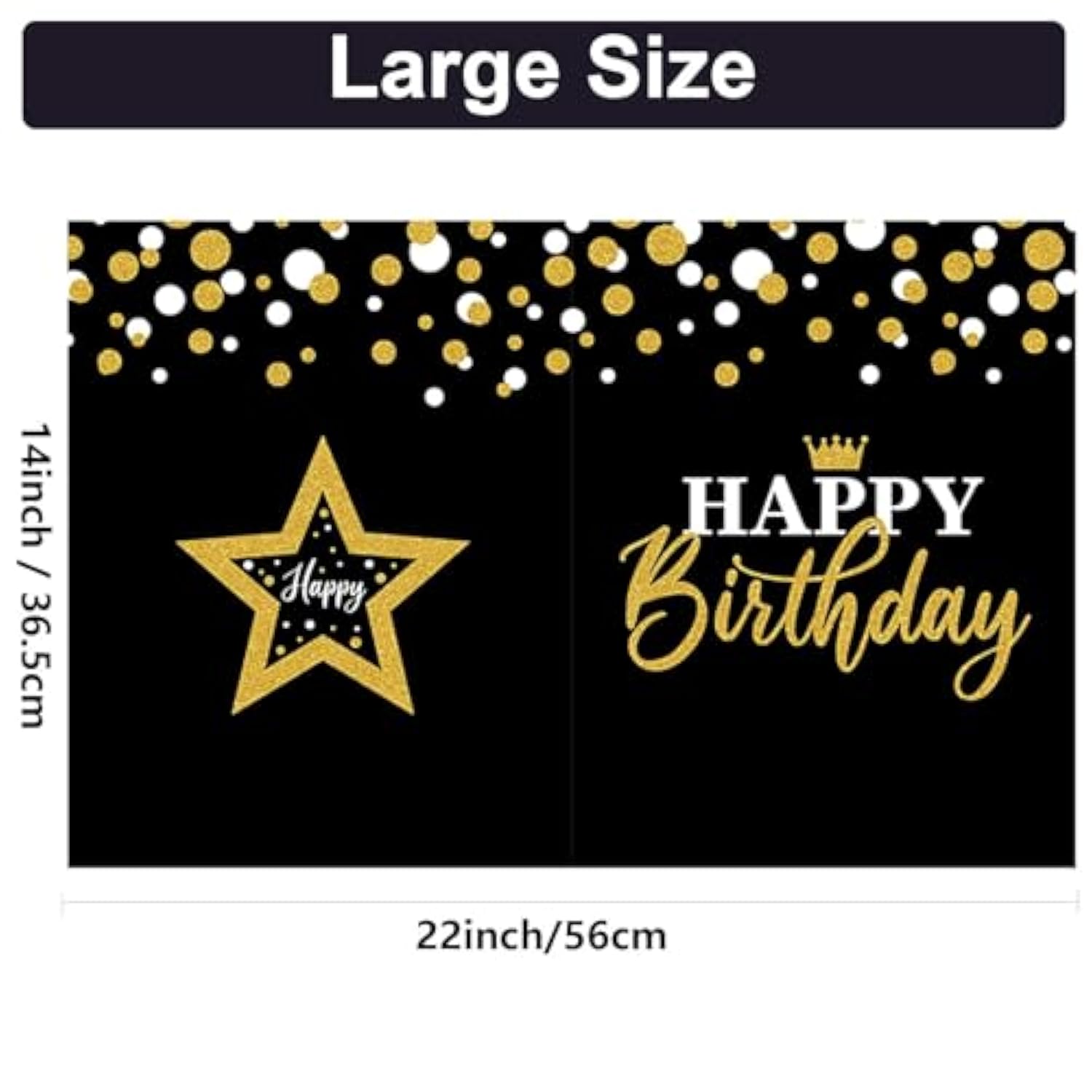 Jumbo Birthday Card Giant Guest Book Happy Birthday Party Decorations Supplies Gifts For Office Teacher Women Men Co-Worker -Large 14 X 22 Inches