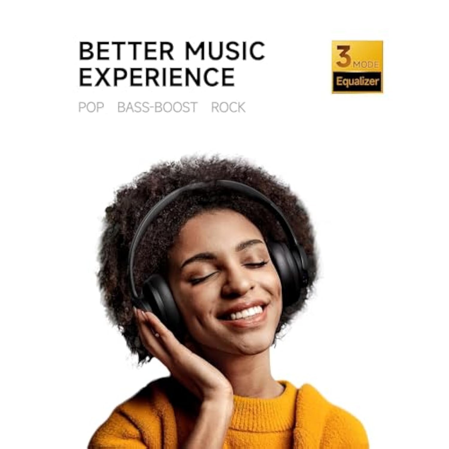 B8 Bluetooth Headphones, 120H Wireless, 3EQ, Foldable, Mic, Game Mode