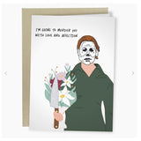 Funny Anniversary Card For Husband Or Wife - October Halloween Birthday Card - Valentine'S Day Card For Him Or Her - Murder You With Love And Affection - Halloween Card For Adults