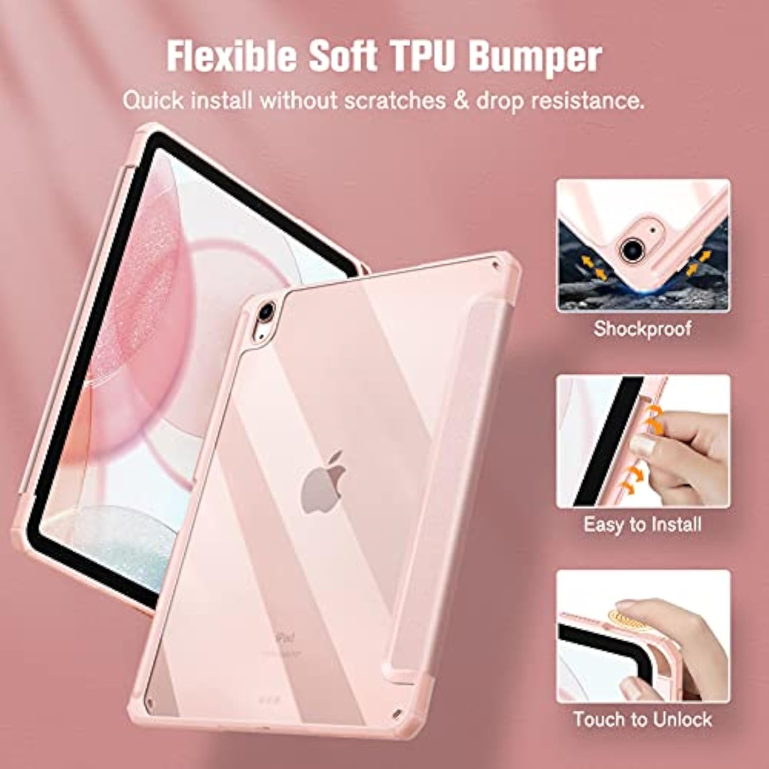Fintie Hybrid Slim Case for iPad Air 5th Generation (2022) / 4th Generation (2