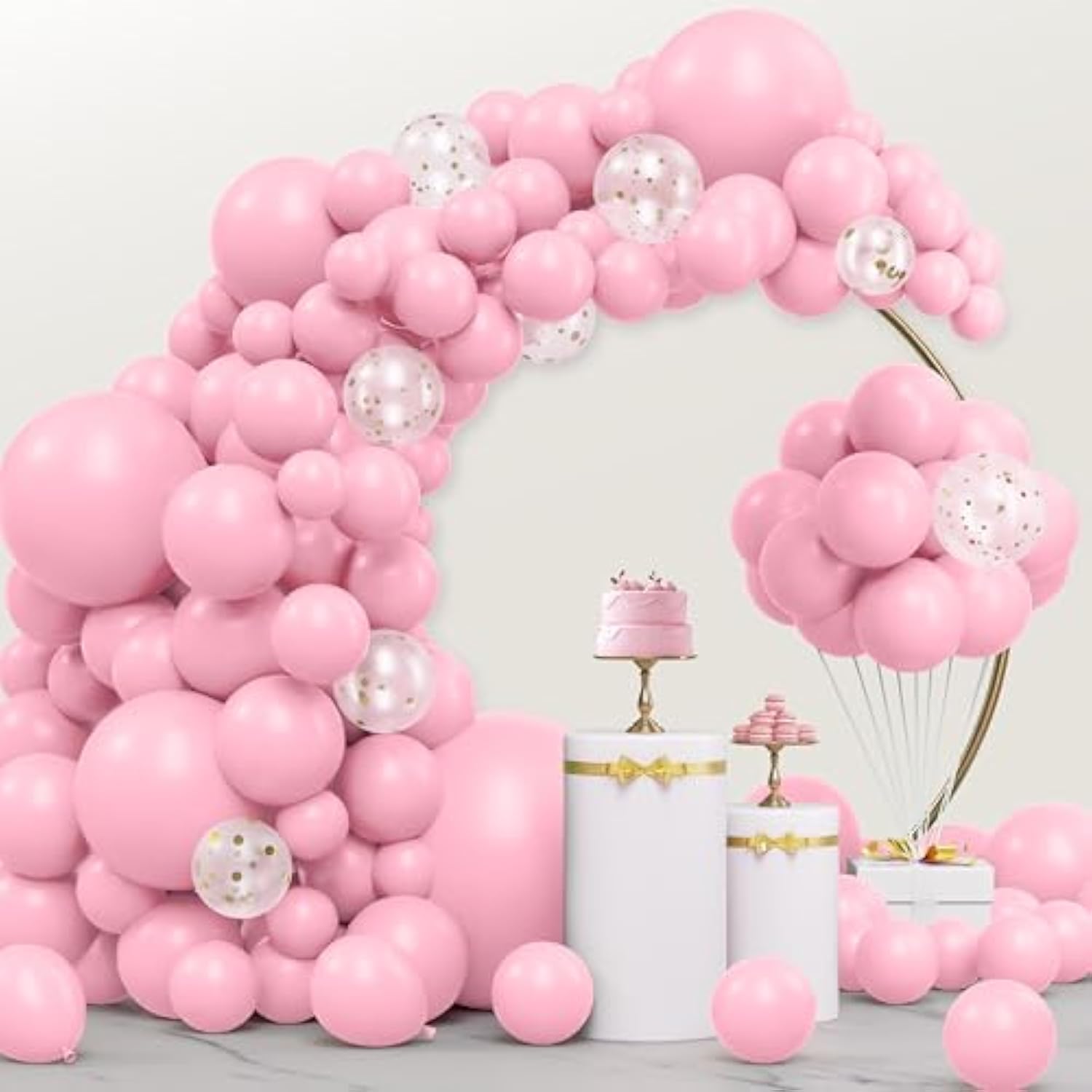 150pcs Pastel Pink Balloon Garland Kit Arch Set for Birthday, Wedding & Party Decor