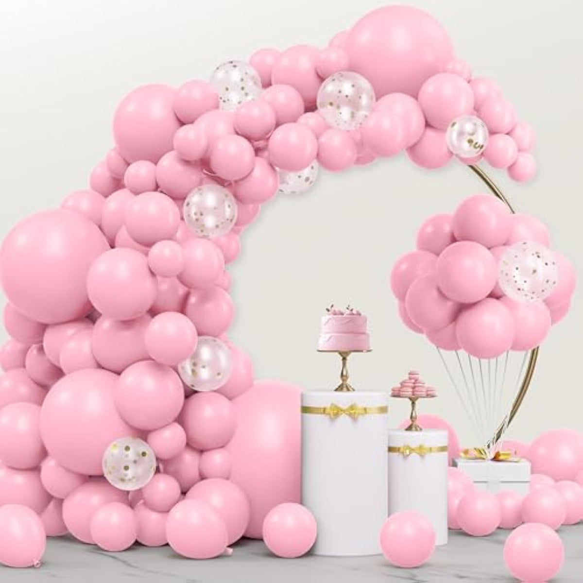 150pcs Pastel Pink Balloon Garland Kit Arch Set for Birthday, Wedding & Party Decor