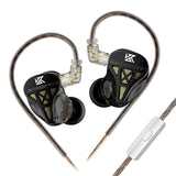 Kz Dqs Wired Earbuds Dynamic Driver In Ear Monitor Headphone Semi-Open Hifi Ba