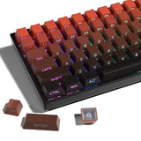 Xvx Side Print Gradient Red Keycaps, Double Shot Pbt Keycaps 60 65 75 100 Percent, Shine Through Custom Key Caps Set 136 Keys, Oem Profile For Cherry Gateron Mx Switches