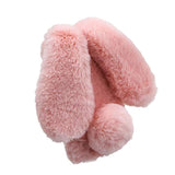 Rabbit Ear Case For Samsung Galaxy A15 5G, Crossbody Strap Plush Ball Bunny Fur Case, Pink
