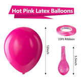 Hot Pink Latex Party Balloons, 100 Pack 12 Inch Round Helium Pink Balloons For Valentine'S Day Wedding Birthday Party Backdrop Decorations