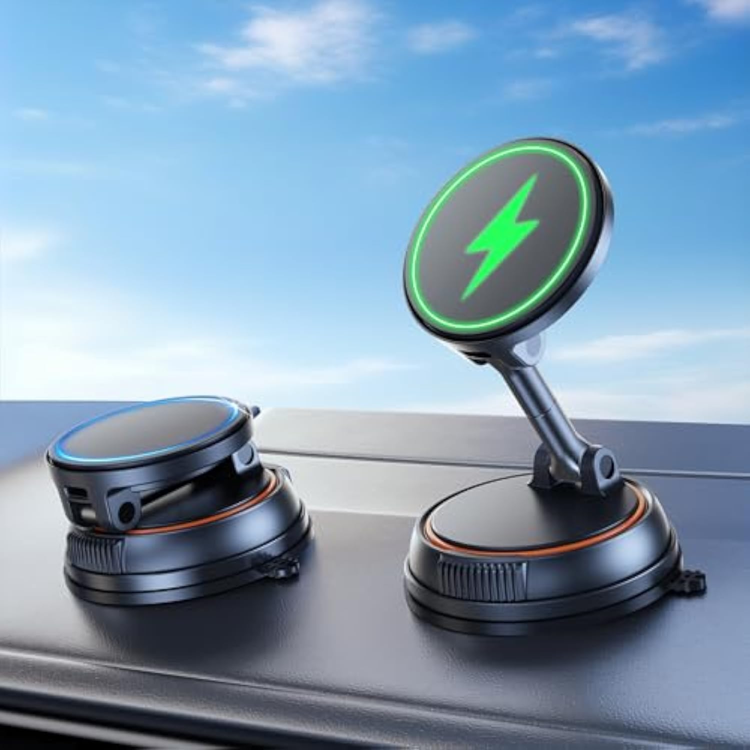15W Fast Charging Wireless Car Charger For I Phone 16 15 14 13 12 Pro Max Plus Mini Magsafe Cases, Strong Vacuum Magnetic Suction Phone Holder For Car Dashboard Windshield Mirror