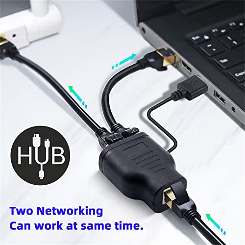 100Mbps Stp Utp Rj45 8P8C Plug To Dual Rj45 Hub Splitter Network Ethernet Switcher Adapter
