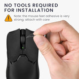 kwmobile Mouse Grip Tape Compatible with Razer Viper V2 Pro Grip Tape - Non-Slip Faux Leather - Black