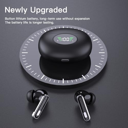 A90 Bluetooth earphones, equipped with an intelligent color touch screen, supporting ANC and ENC active noise reduction functions, wireless audio