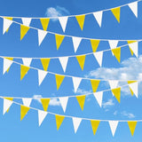 50 Feet White Yellow Pennant Banner Flags String, 30 Pcs Bunting Flag For Birthday, Party, Shops, Outdoor And Indoor Decorations, Festival Celebration, 1 Pack (1)