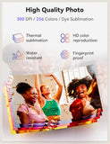 4X6 Photo Printer, Cp4100 Instant Photo Printer For Iphone & Android With 108 Sheets & 2 Cartridges, Wireless Portable Picture Printer, 300Dpi Thermal Dye Sublimation, Beige