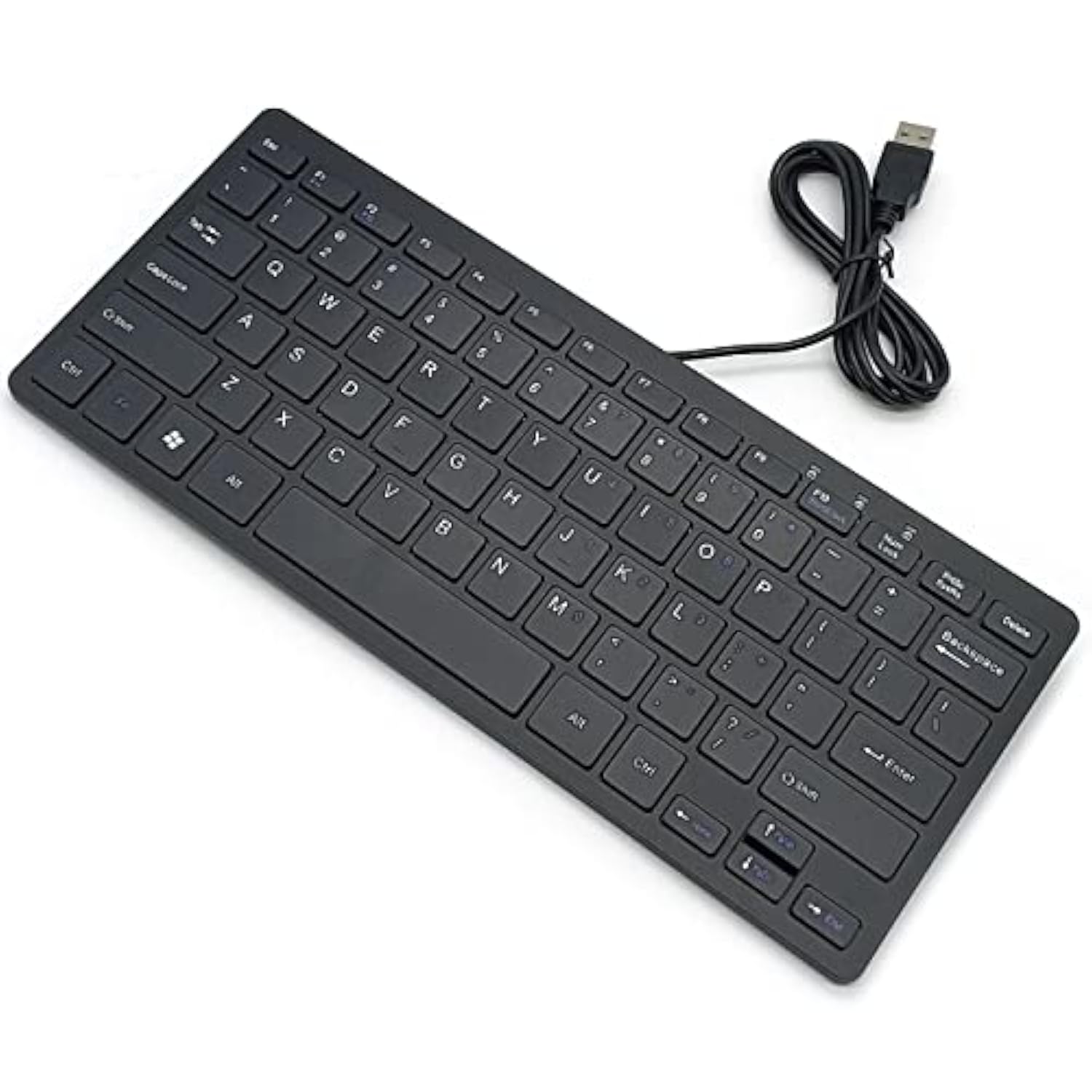 Mini Wired Keyboard(English) Ultra Thin And Light Portable 78 Keys Small Usb M