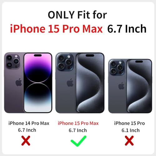 Magnetic Case for iPhone 15 Pro Max, Floral Flower Cute Aesthetic Case [Compatible with Magsafe] for Women Girls Rose Pattern Slim TPU Bumper