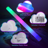 112Pc LED Foam Glow Sticks 3-Mode Flashing Party Supplies Bulk Pack