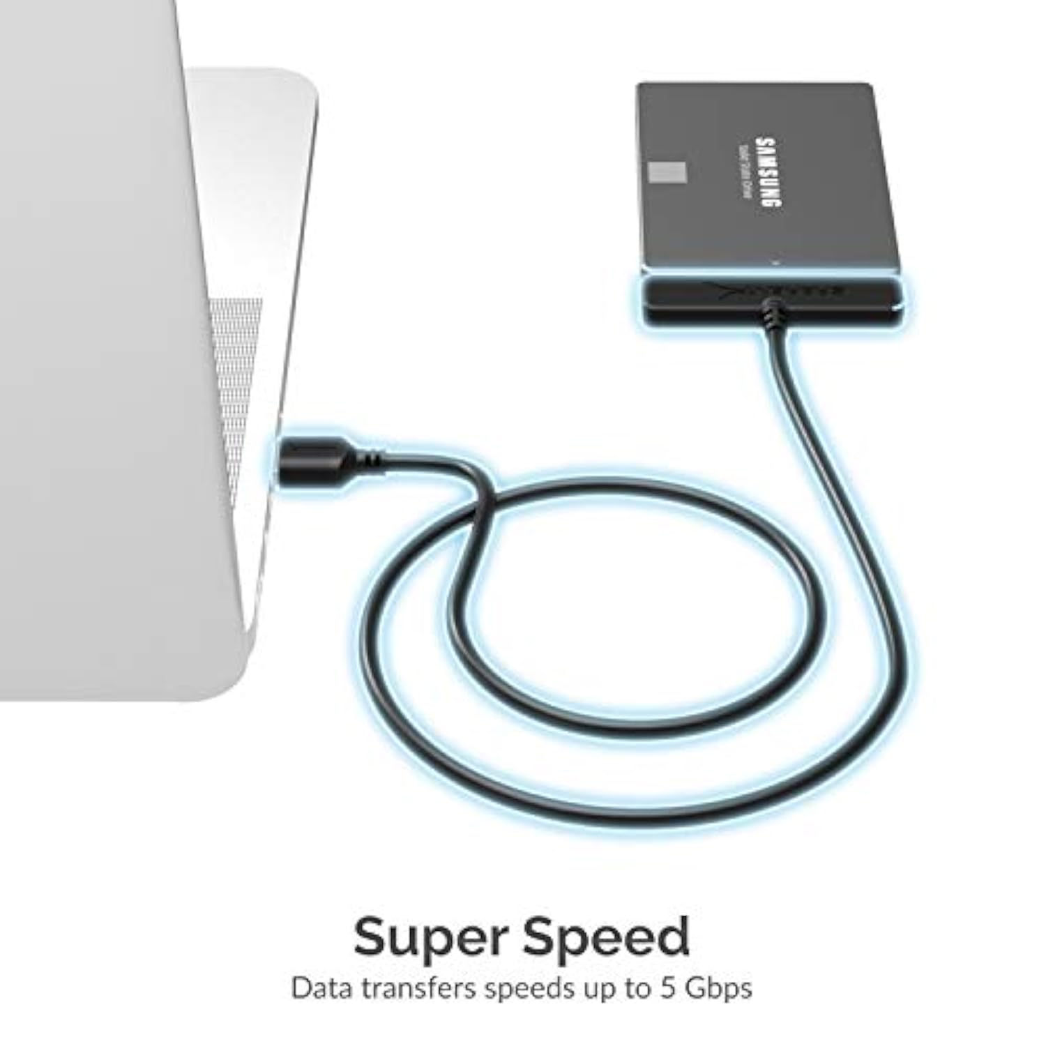 SABRENT USB 3.0 to SSD / 2.5 Inch SATA I/II/III Hard Drive Adapter (EC-SSHD)