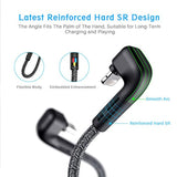 3Pack 90 Degree Iphone Charger 6Ft, Apple Mfi Certified 6 Feet Lightning Cord Long, Nylon Right Angle 6 Foot Charging Cable For Apple Iphone 14 Pro Max/14/13Pro/12 Mini/11/X/Xs/Xr/8 Plus/7/6/5/Ipad