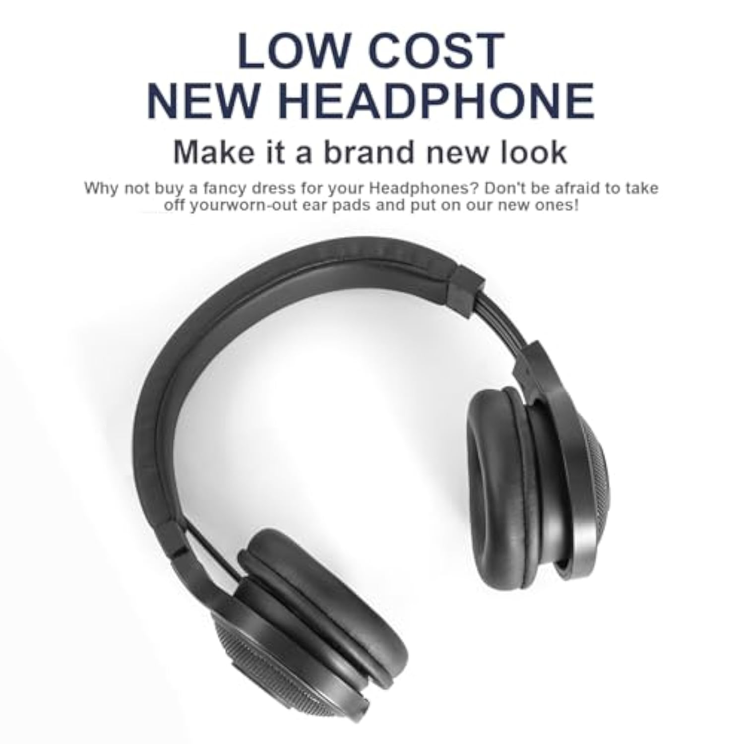 K550 Ear Pads Replacement Ear Cushions Compatible With Akg K550, K551, K553, K240 Headset Softer Protein Leather High-Density Noise Cancelling Memory Foam Earpads Earmuffs Ear Cups Cover - Black