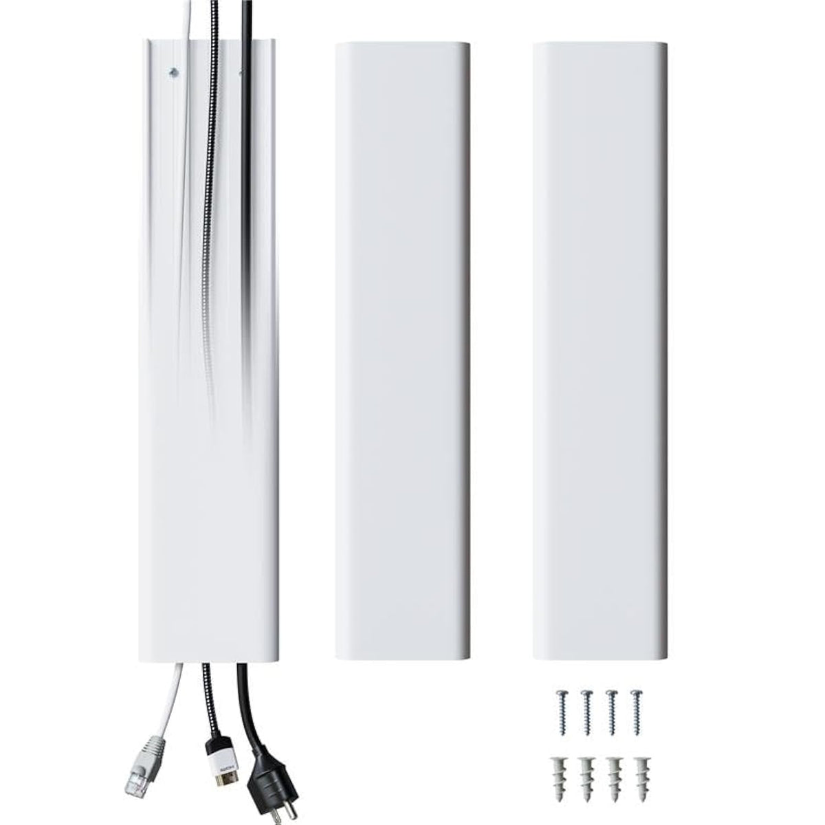ECHOGEAR TV Cord Hider for Wall Mounted TV - 48" Customizable Cable Management Kit Conceals 6+ Cables – Cord Cover Installs in Minutes with Screwdriver – Made in America