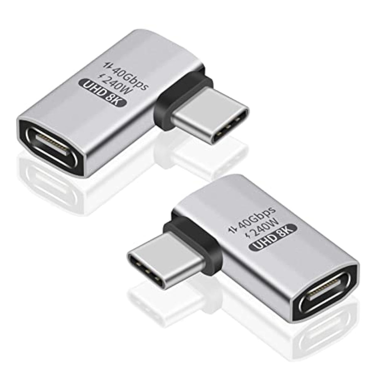 240W Right Angle Usb C, 40Gbps Usb C 90 Degree Adapter Male To Female Adapter