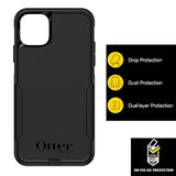 OtterBox iPhone 11 Pro Max Commuter Series Case - Black, Slim & Tough, Pocket-Friendly, with Port Protection