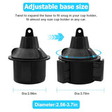 Car Cup Holder Phone Mount, Automotive 360° Rotatable Adjustable Gooseneck Height Cell Phone Cradle Mount with Extendable Cup Base Holder, Universal
