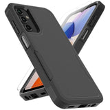 For Samsung Galaxy A15 5G Case: Dual Layer Protective Heavy Duty Cell Phone Cover Shockproof Rugged With Screen Protector - Protection Bumper Tough - Samsung Galaxy A15 5G 2024, Black