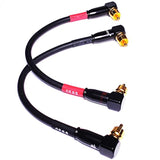 Cess-137-1F Right Angle Rca Preamp Jumpers Male To Male Patch Cable, 2 Pack (1