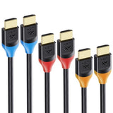 3-Pack High Speed HDMI Cable 15 ft with 4K @60Hz, 2K @144Hz, FreeSync, G-SYNC and HDR Support for Gaming Monitor, PC, Apple TV, and More