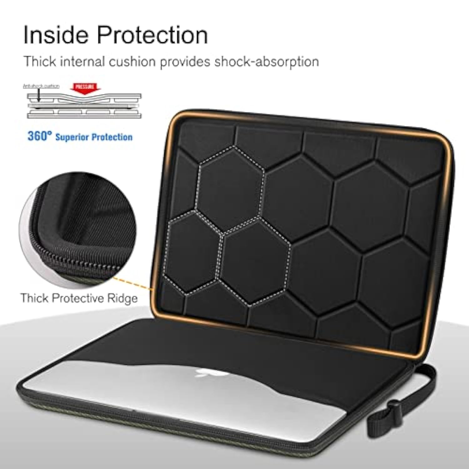 Hard Laptop Sleeve Case For 15.3 Inch Macbook Air M4 M3 M2 2025 2024, 16.2 Inch Macbook Pro M4/M3/M2/M1 Pro/Max A2991 A2780 A2485 A2141, Waterproof Case For Surface Laptop/Book, Olive
