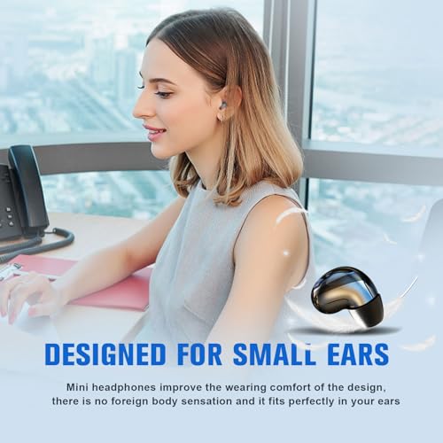 Invisible Smallest Mini Earbuds Wireless Bluetooth Ear Buds for Small Ears Canals, Discreet Low Profile Spy Earpiece Wireless Tiny Micro Hidden