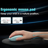 8 Pack Ergonomic Mouse Pad With Wrist Rest Support Gel Memory Foam Mouse Pad Comfortable Computer Mouse Pad For Laptop Pain Relief Mousepad For Laptop, Computer, Gaming (Solid Black Style)