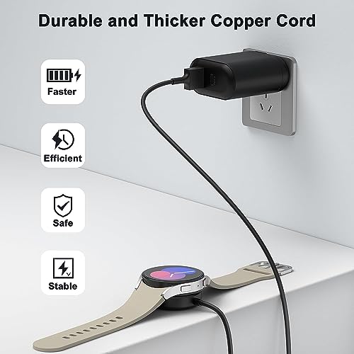 [2-Pack] Charger Cable for  Galaxy Watch 6 40mm 44mm /  Galaxy Watch 6 Classic 43mm 47mm, Replacement Charging Cable, 3.3ft