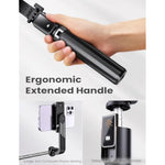 Selfie Stick Tripod With Remote, Extendable 360° Rotatable Selfie Stick, 41.7" Phone Tripod Stand For Cell Phone Filming Compatible With Iphone Samsung Android Smartphone Gopro