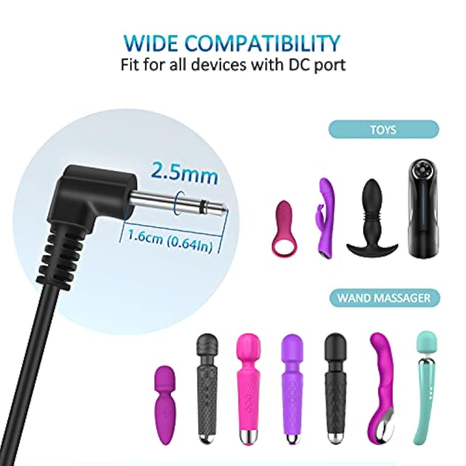 2.7Ft Dc Charger Fast Dc Charging Cable Usb To Dc 2.5Mm Replacement Charger Co