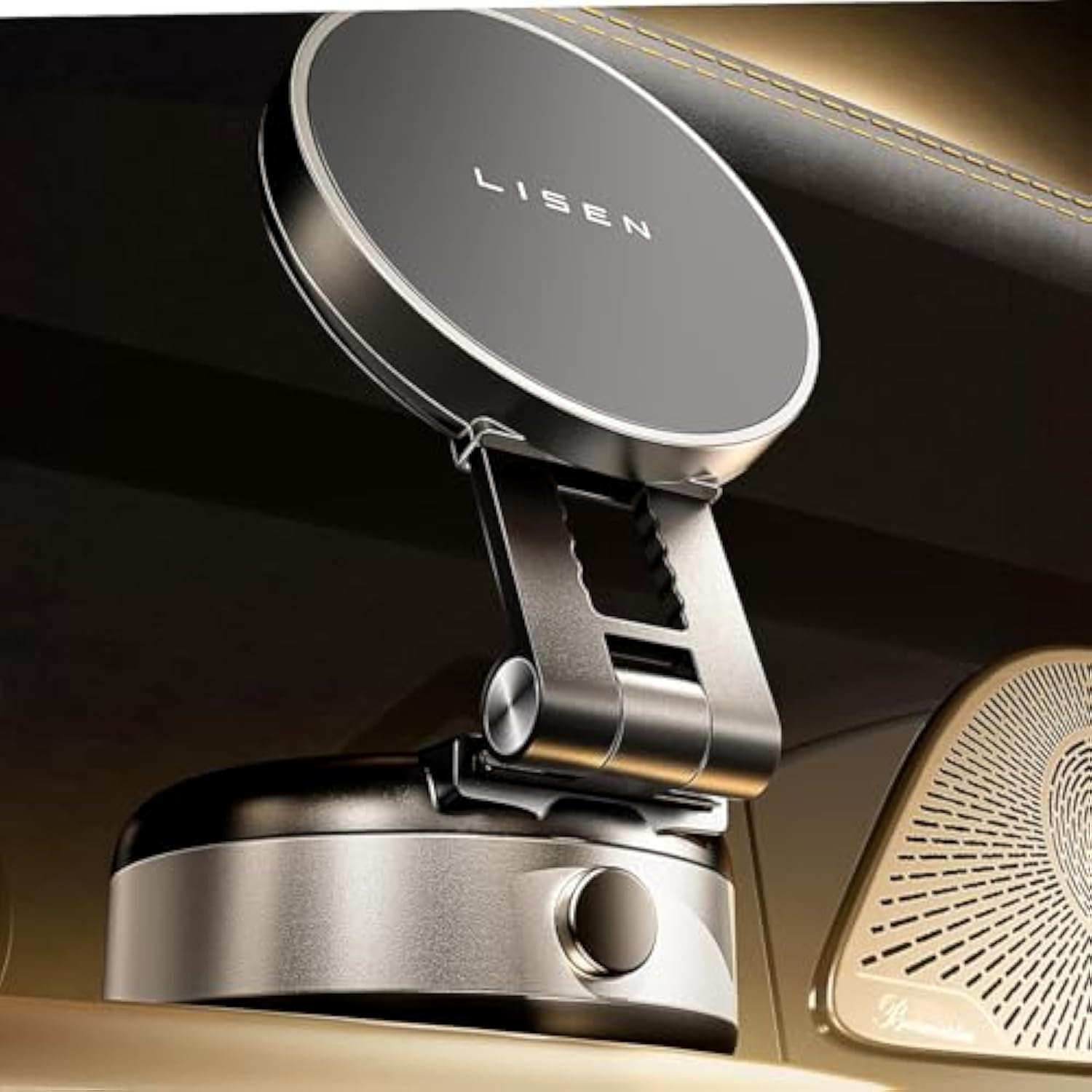 Portable Vacuum Magnetic Phone Holder Stand, Electric Vacuum Suction Phone Holder For Magsafe, Suction Cup Phone Mount Foldable For Iphone 16E/16/15/14/13/12 Pro/Pro Max