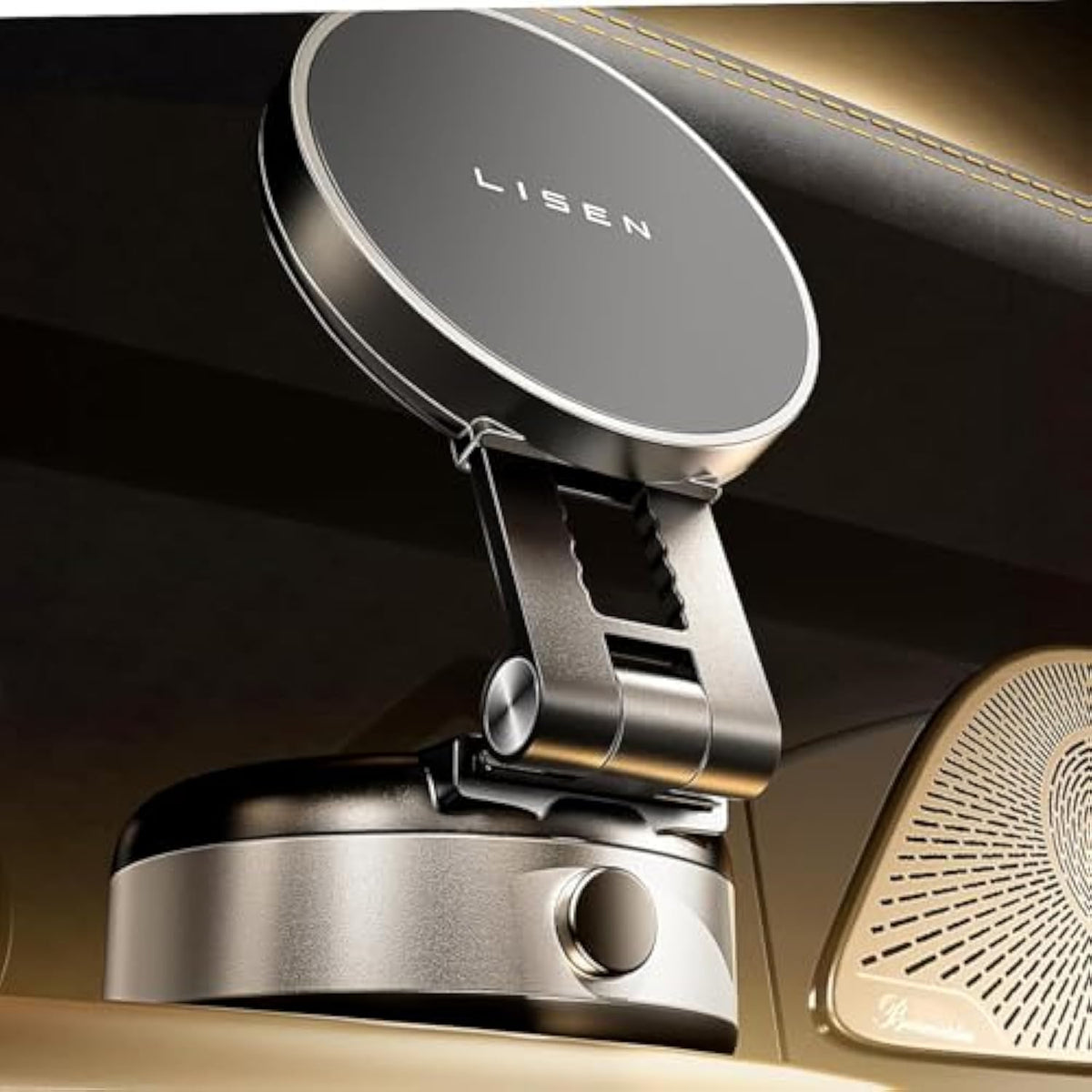 Portable Vacuum Magnetic Phone Holder Stand, Electric Vacuum Suction Phone Holder For Magsafe, Suction Cup Phone Mount Foldable For Iphone 16E/16/15/14/13/12 Pro/Pro Max