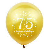 75Th Birthday Balloons Black And Gold 75Th Birthday Decorations For Men Women Happy 75 Birthday Latex Confetti Balloon 75 Years Old Theme Party Decor Supplies 15 Pack 12 Inch