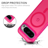 Pixel 9 Pro MagSafe Case, Translucent Matte Slim Shockproof - Hot Pink