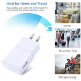 Adaptive Fast Charging Wall Charger Adapter, 6-Pack Fast Charging Block Travel Usb Charger Box Compatible Samsung Galaxy S10 S9 S8 S7 S6 Note 8 9, Iphone, Lg, Htc And More (White)