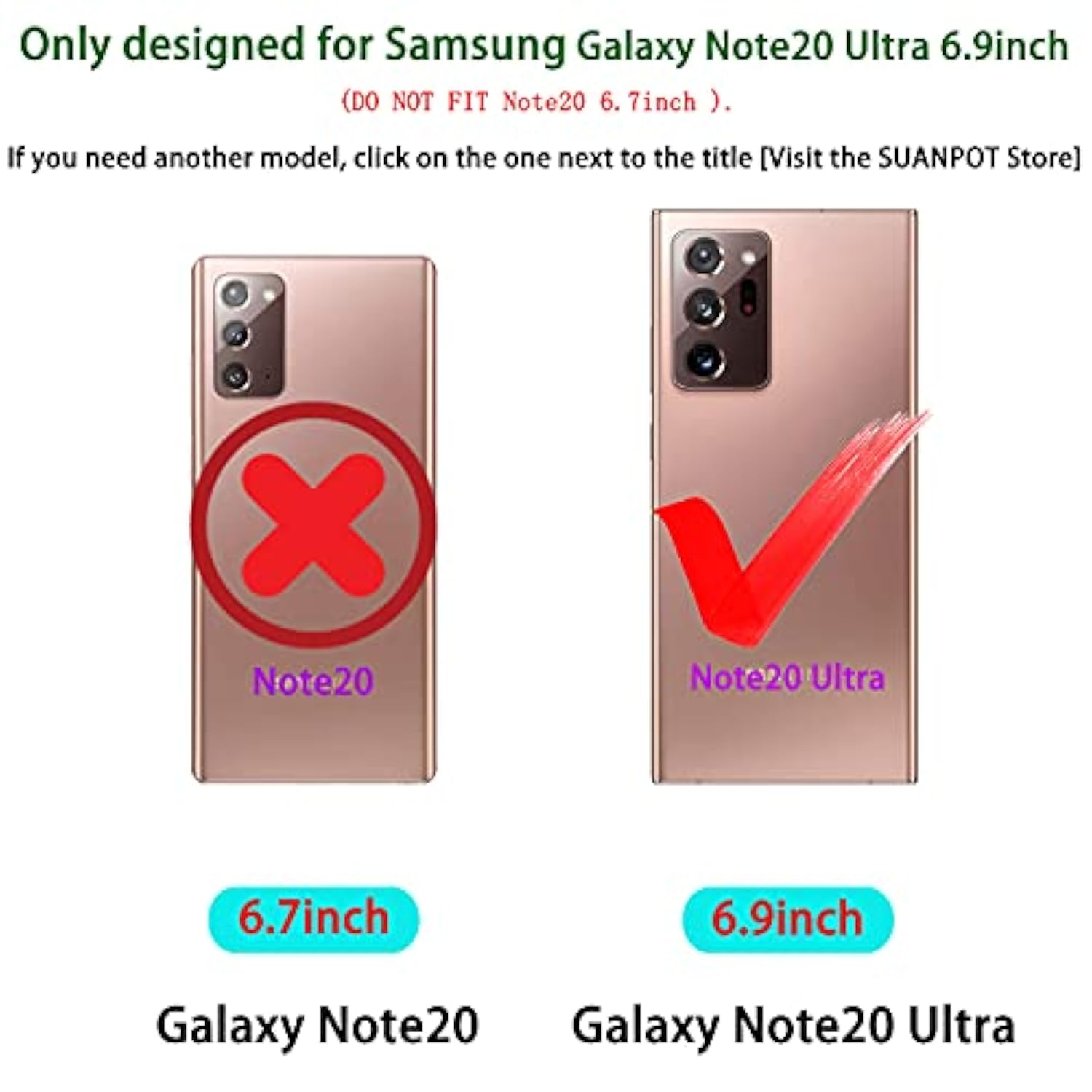 Galaxy Note 20 Ultra 5G Wallet Case Rfid Blocking Leather, Card Holder, Flip Folio, Light Brown
