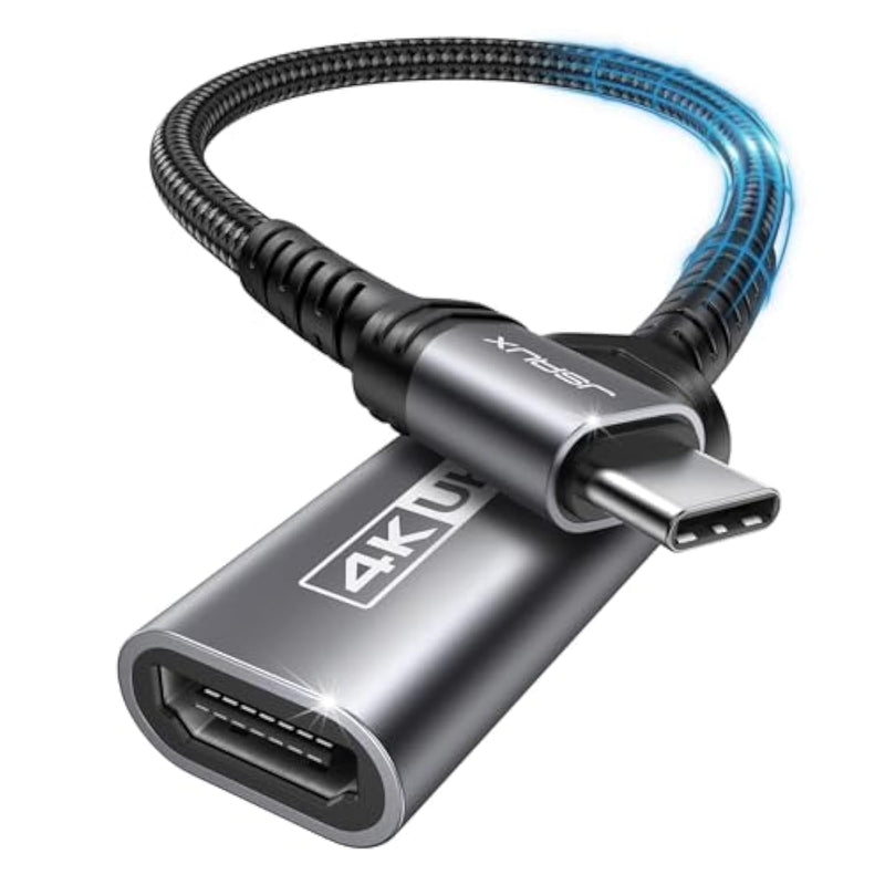 Usb C To Hdmi Adapter, 4K Type C To Hdtv Female Adapter [Thunderbolt 3 Compatible] With 16/15 Pro Max, Macbook Pro/Air, Surface,Galaxy S21 S20 Ultra[Only Usb C To Hdmi]-Grey