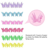 5 Pieces Rainbow Heart Garland Decorations Valentines Colorful 3D Hear