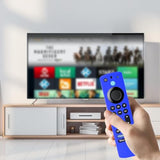 Remote Cover Compatible With Toshiba/Insignia/Omni/2 Series/4 Series Tv Voice Remote, Ct-Rc1Us-21 Ns-Rcfna-21 Ct95018 Silicone Remote Control Skin Case With Lanyard Glow In The Dark - Blue