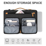 MOSISO 360 Protective Laptop Shoulder Bag, 15-15.6 inch Computer Bags Compatible with MacBook Pro 16, HP, Dell, Lenovo, Asus Notebook, Side Open Messenger Bag with 4 Accessory Pockets & Belt, Black