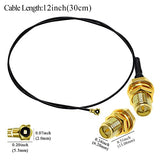 Ipx To Rp-Sma Extension Cable 0.81Mm U.Fl Mhf4 To Rp Sma Female Wifi Antenna Cable For Wireless Network Bluetooth Mini Pci To Reverse Polarity Sma Female Coaxial 12Inch (30Cm) 5 Pcs