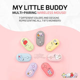 Bts Inspired Characters Multi Pairing Wireless Mouse, Little Buddy Baby Better Together Edition, All In Their Own Cute Style & Colors (Shooky)