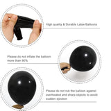 67pcs Black & Gold Balloons – 12" Metallic Balloons for Party, Graduation, New Year Décor